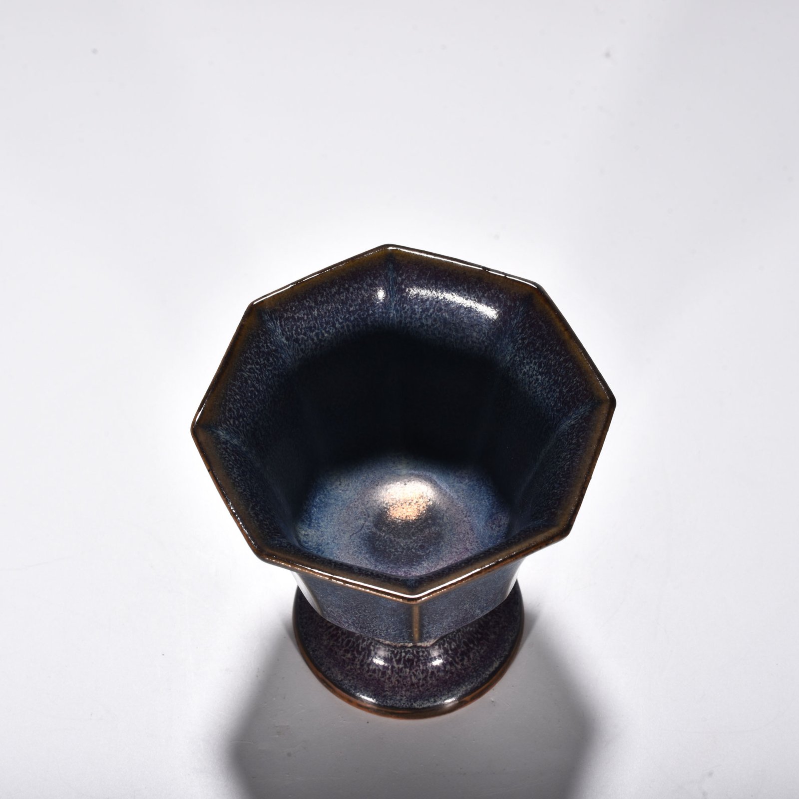 Song Dynasty Jun Kiln Rose Purple Glaze Octagonal Goblet