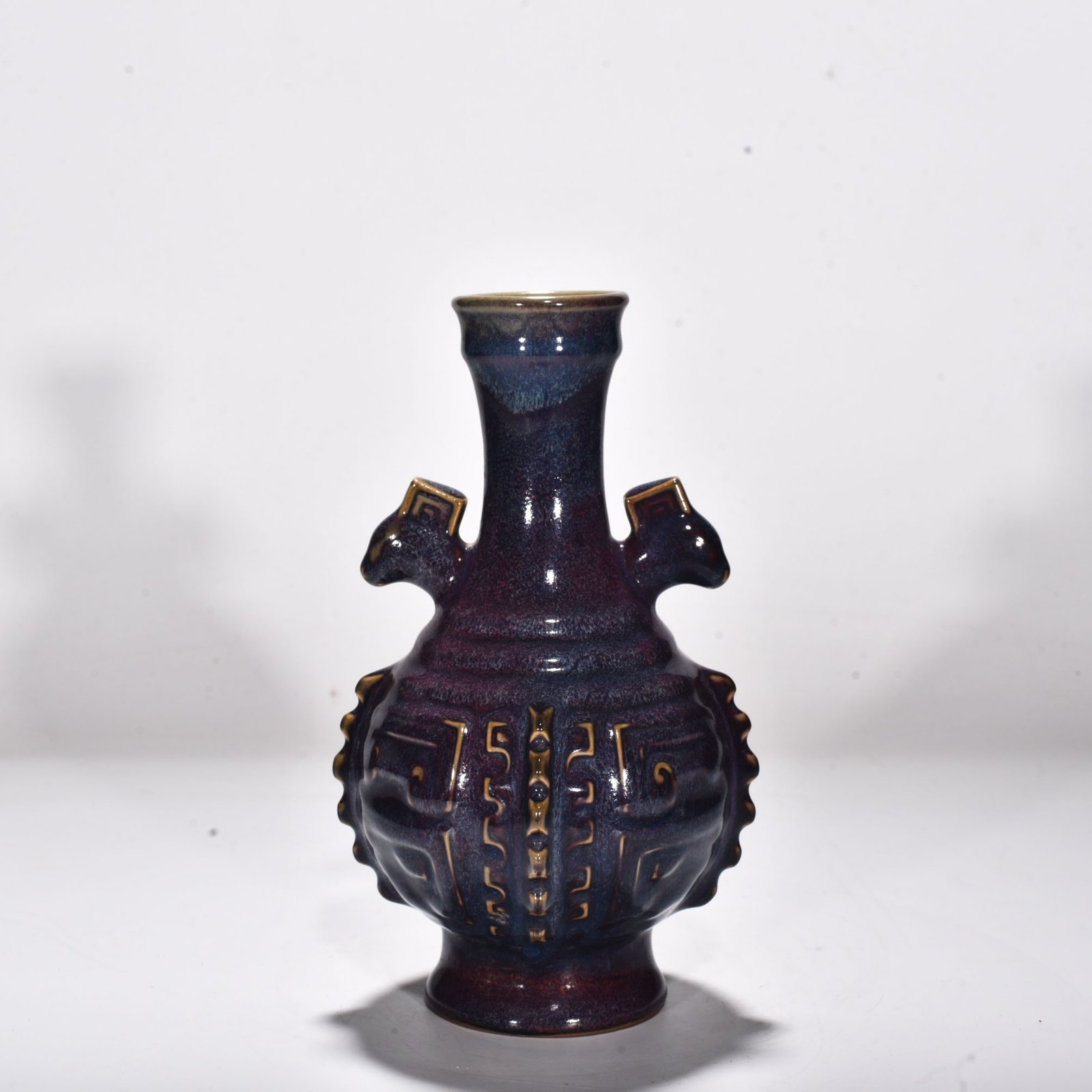 Song Dynasty Jun kiln rose purple glaze halberd vase