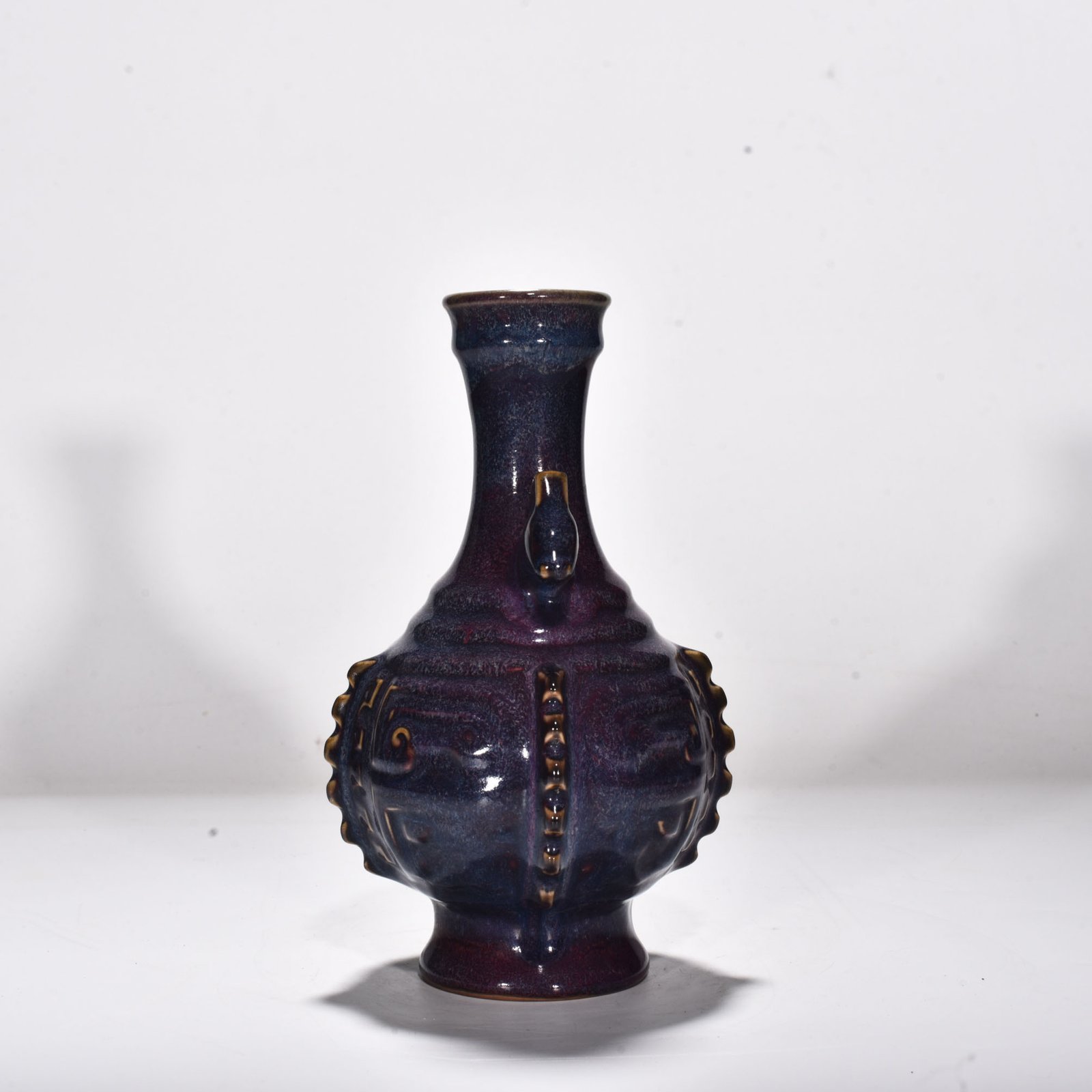 Song Dynasty Jun kiln rose purple glaze halberd vase