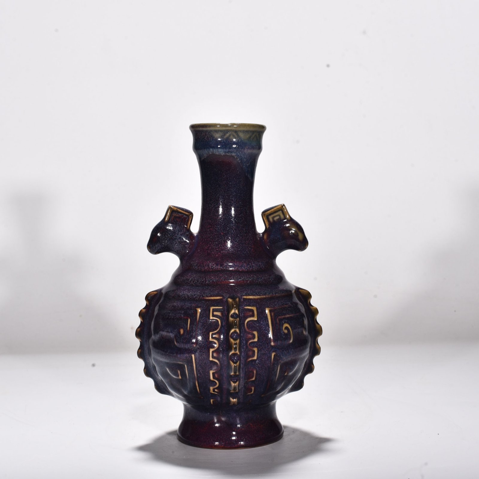 Song Dynasty Jun kiln rose purple glaze halberd vase