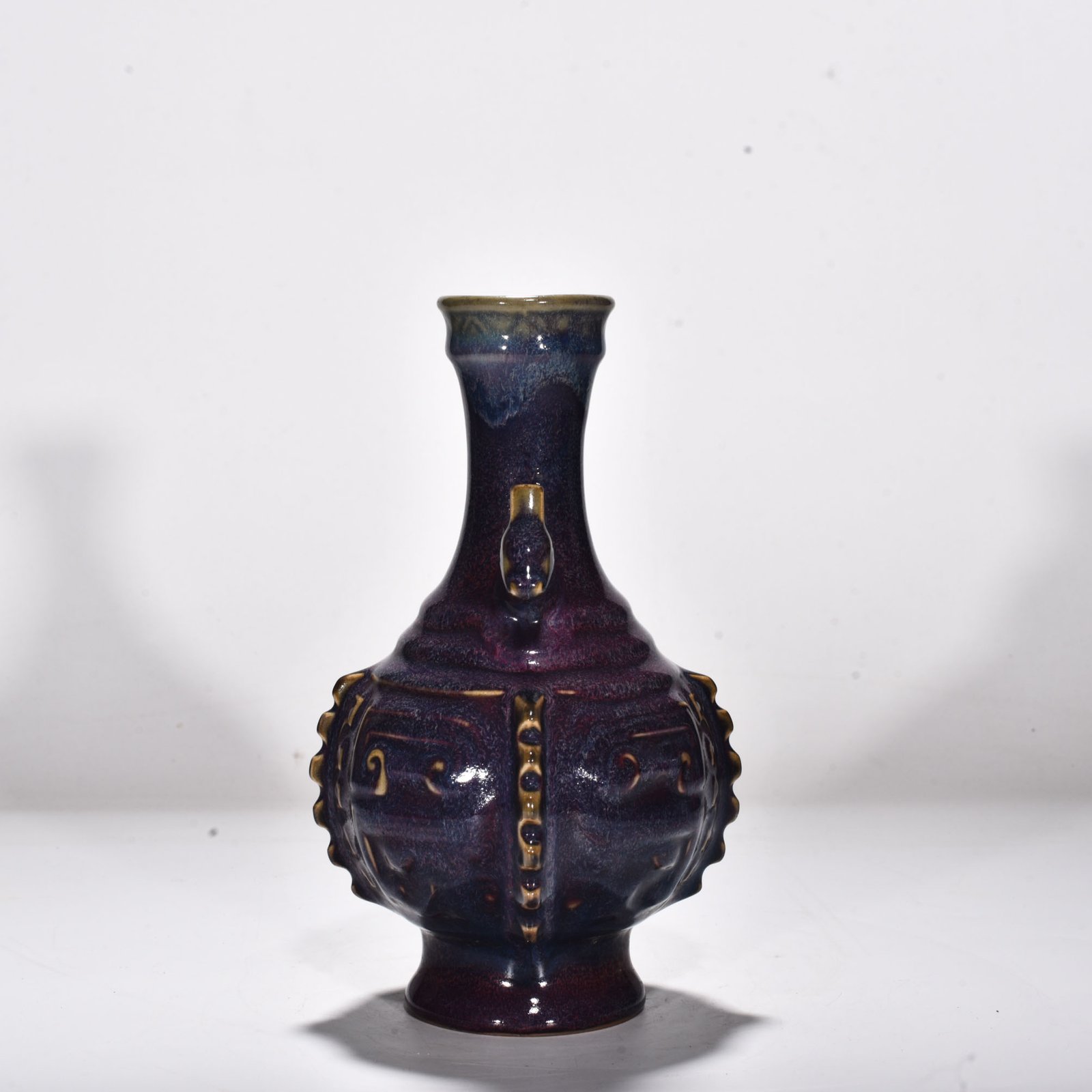 Song Dynasty Jun kiln rose purple glaze halberd vase