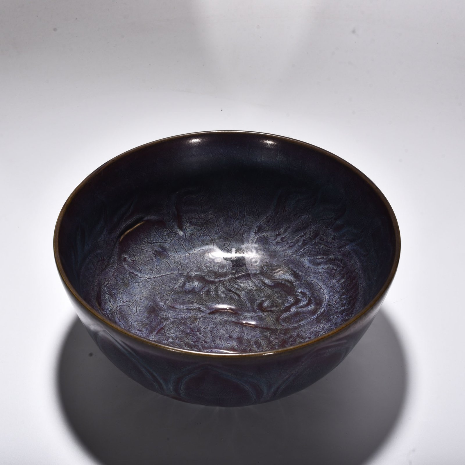 Song Dynasty Jun kiln rose purple glaze banana leaf bowl
