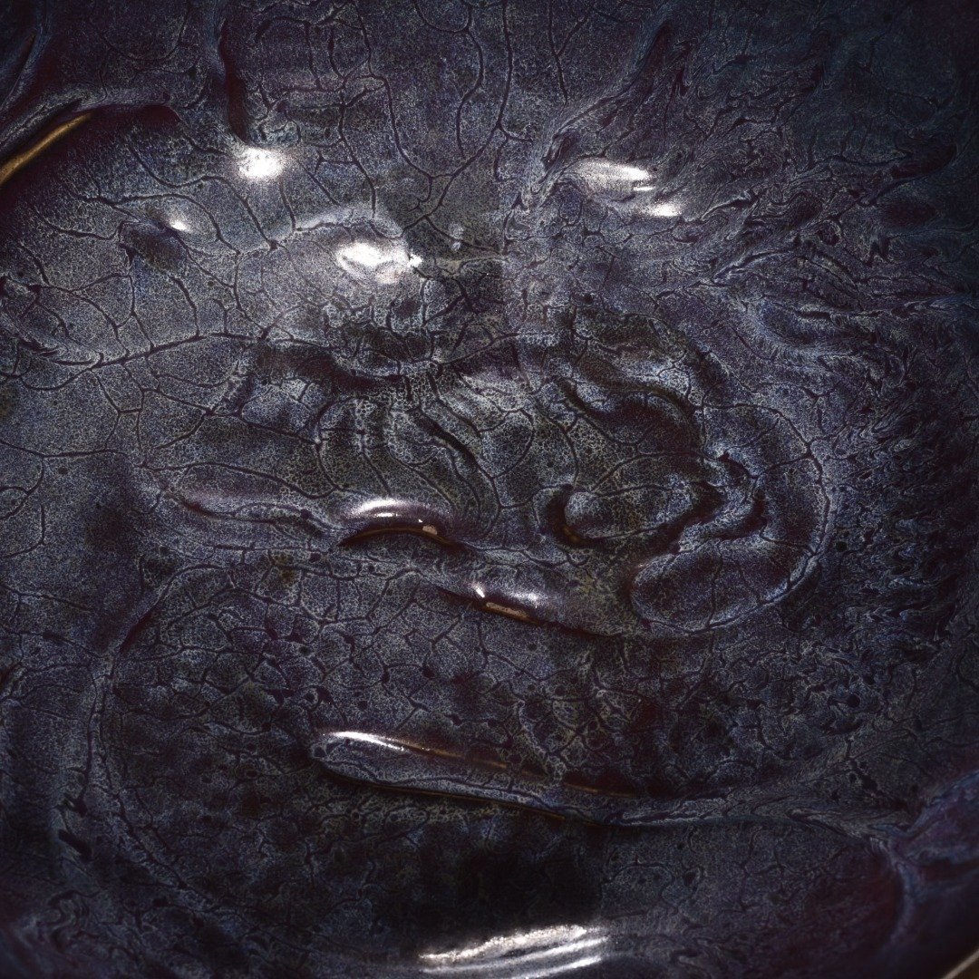Song Dynasty Jun kiln rose purple glaze banana leaf bowl