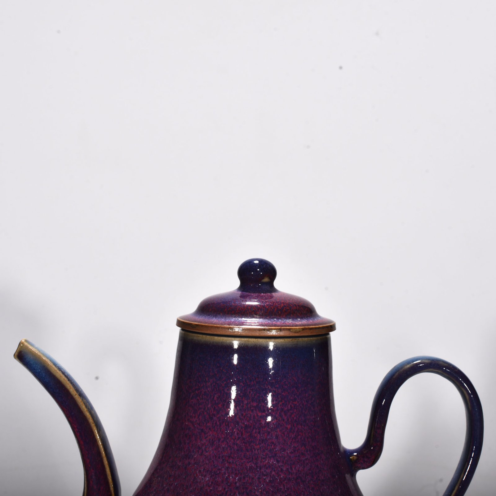 Song Dynasty Jun kiln rose purple glaze apricot round teapot