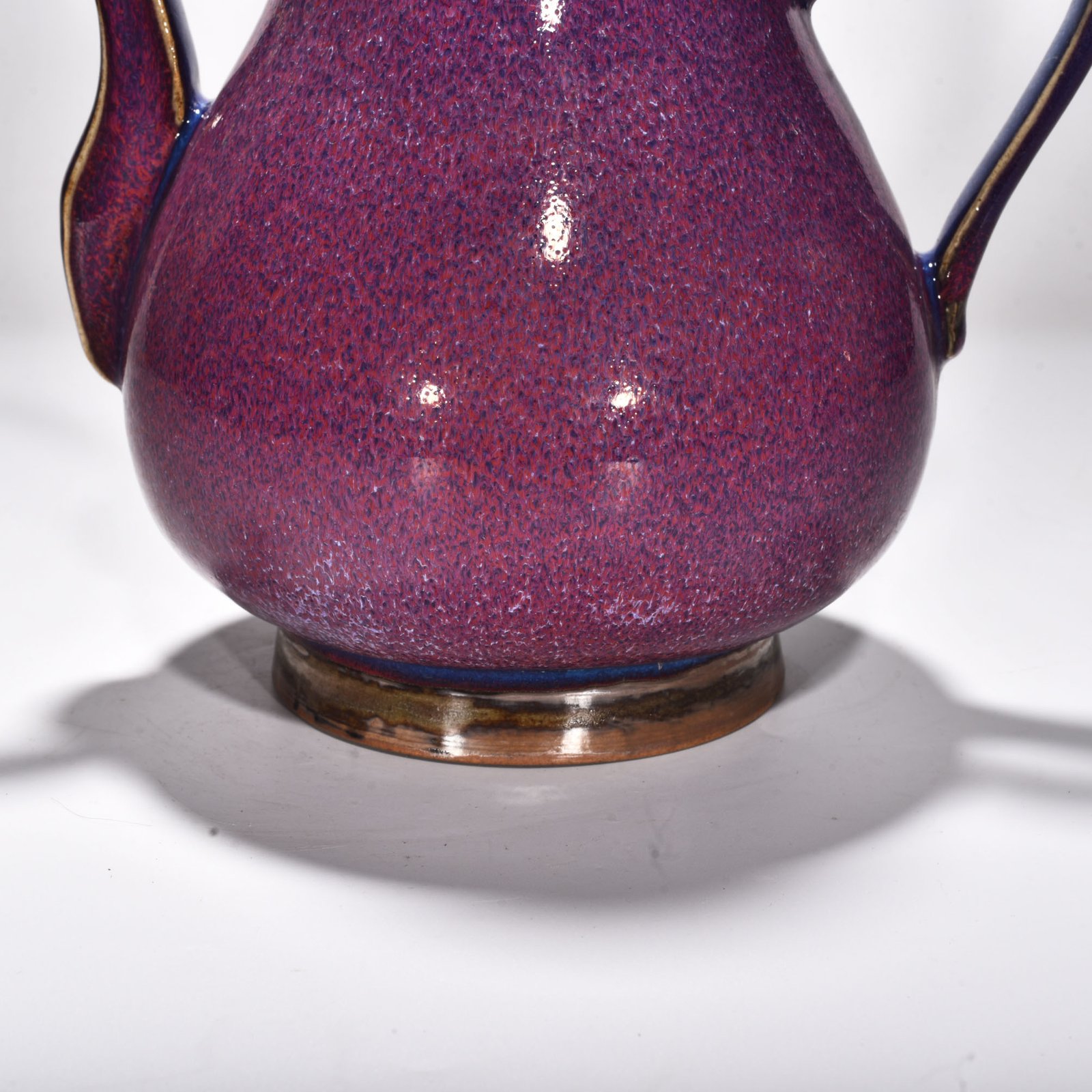 Song Dynasty Jun kiln rose purple glaze apricot round teapot