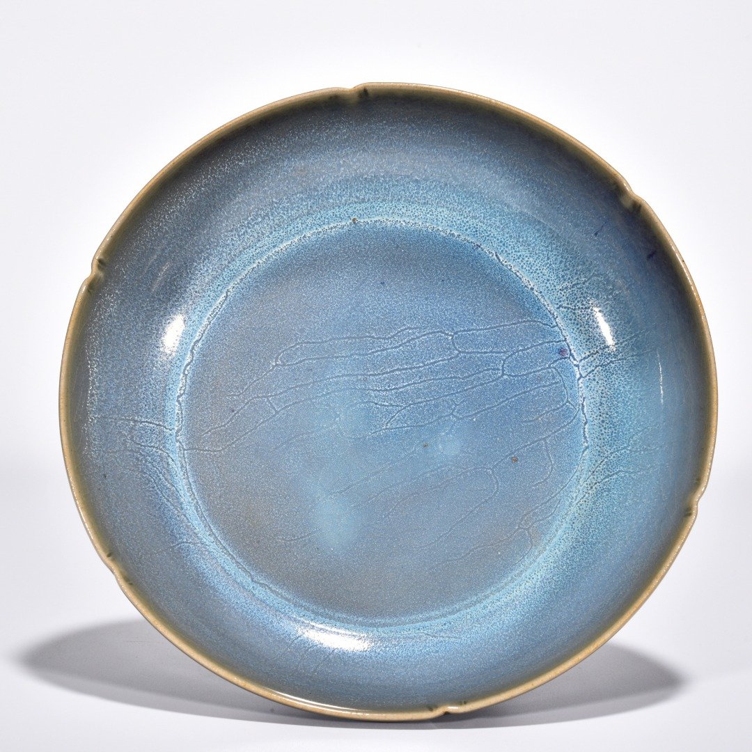 Song Dynasty Jun kiln rose purple glaze sunflower mouthwasher