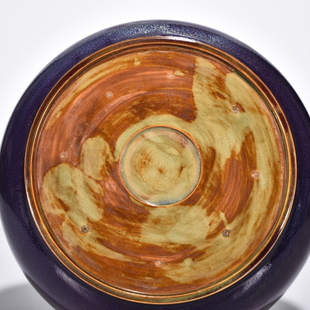 Song Dynasty Jun kiln rose purple glaze sunflower mouthwasher