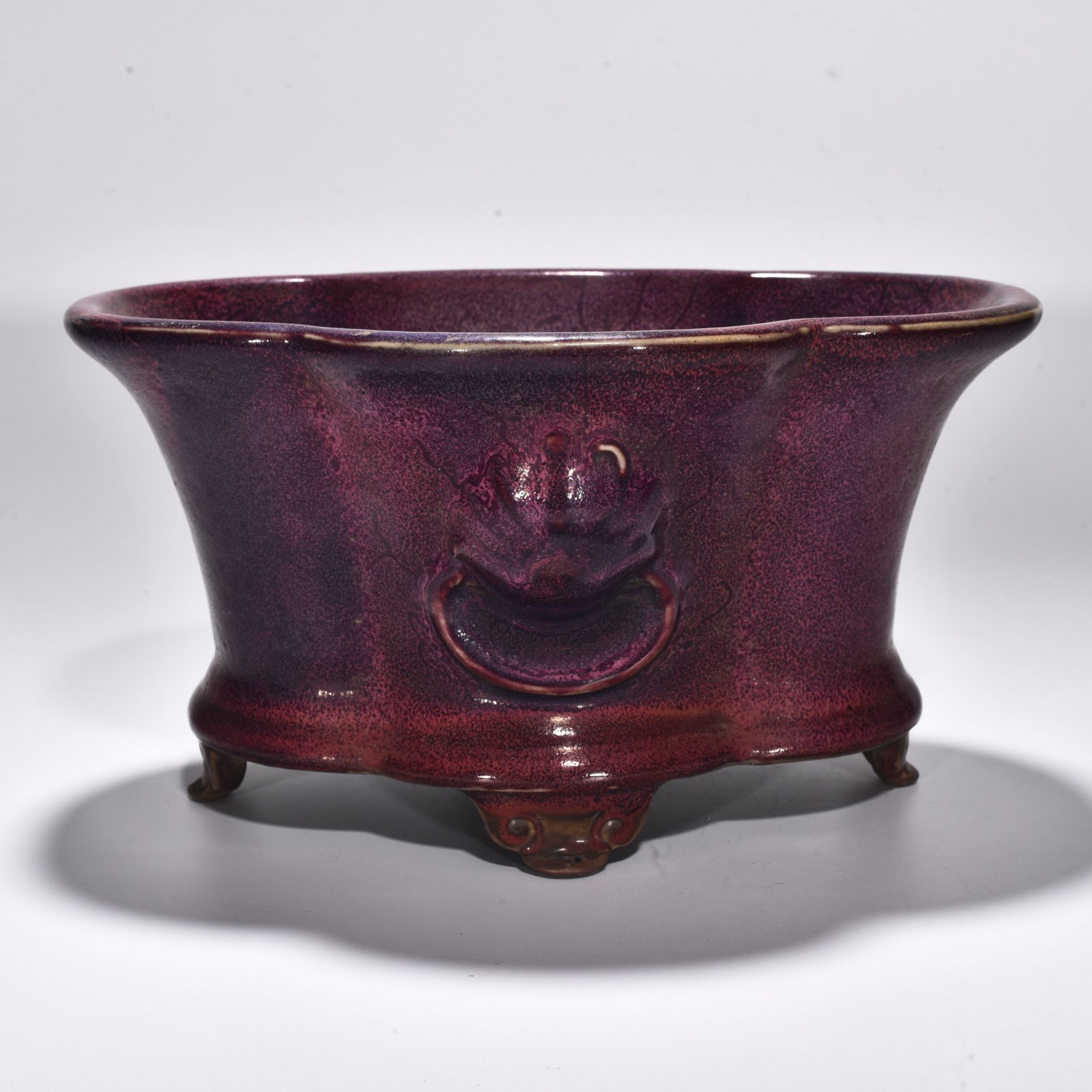 Song Dynasty Jun kiln rose purple glaze Begonia flower pot