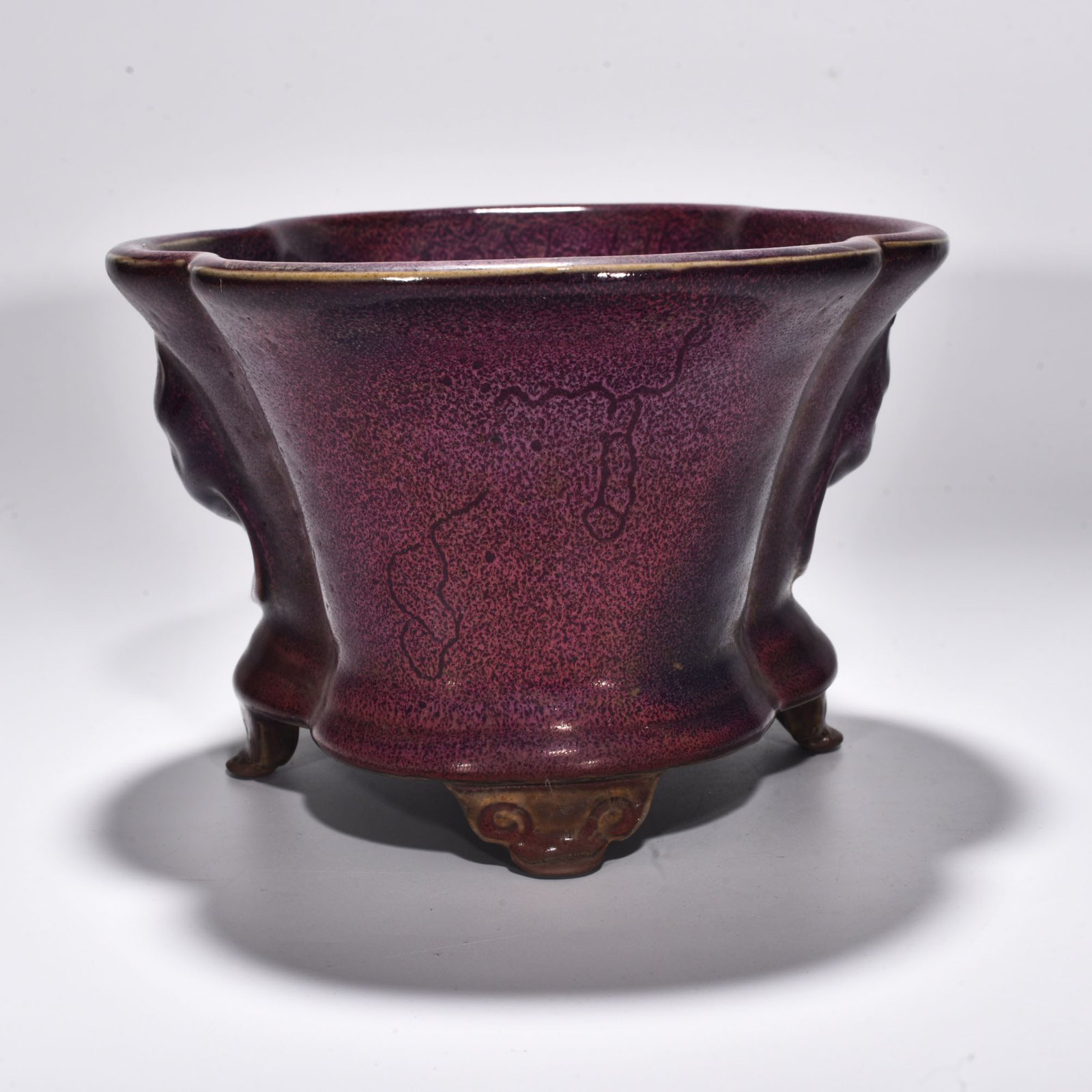 Song Dynasty Jun kiln rose purple glaze Begonia flower pot