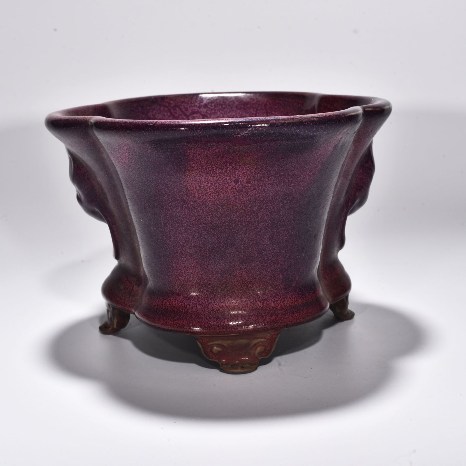 Song Dynasty Jun kiln rose purple glaze Begonia flower pot