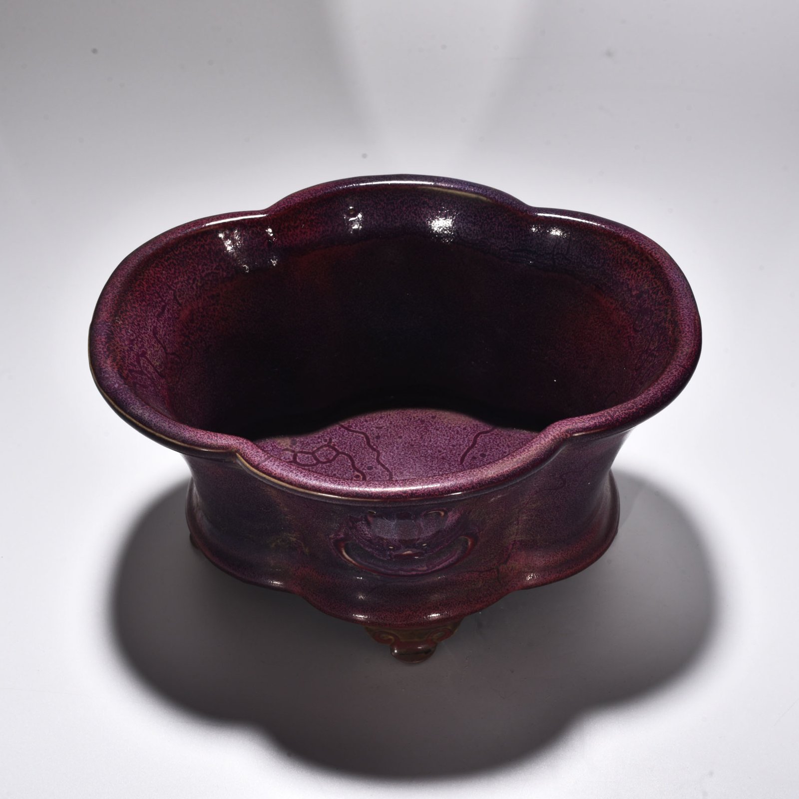Song Dynasty Jun kiln rose purple glaze Begonia flower pot