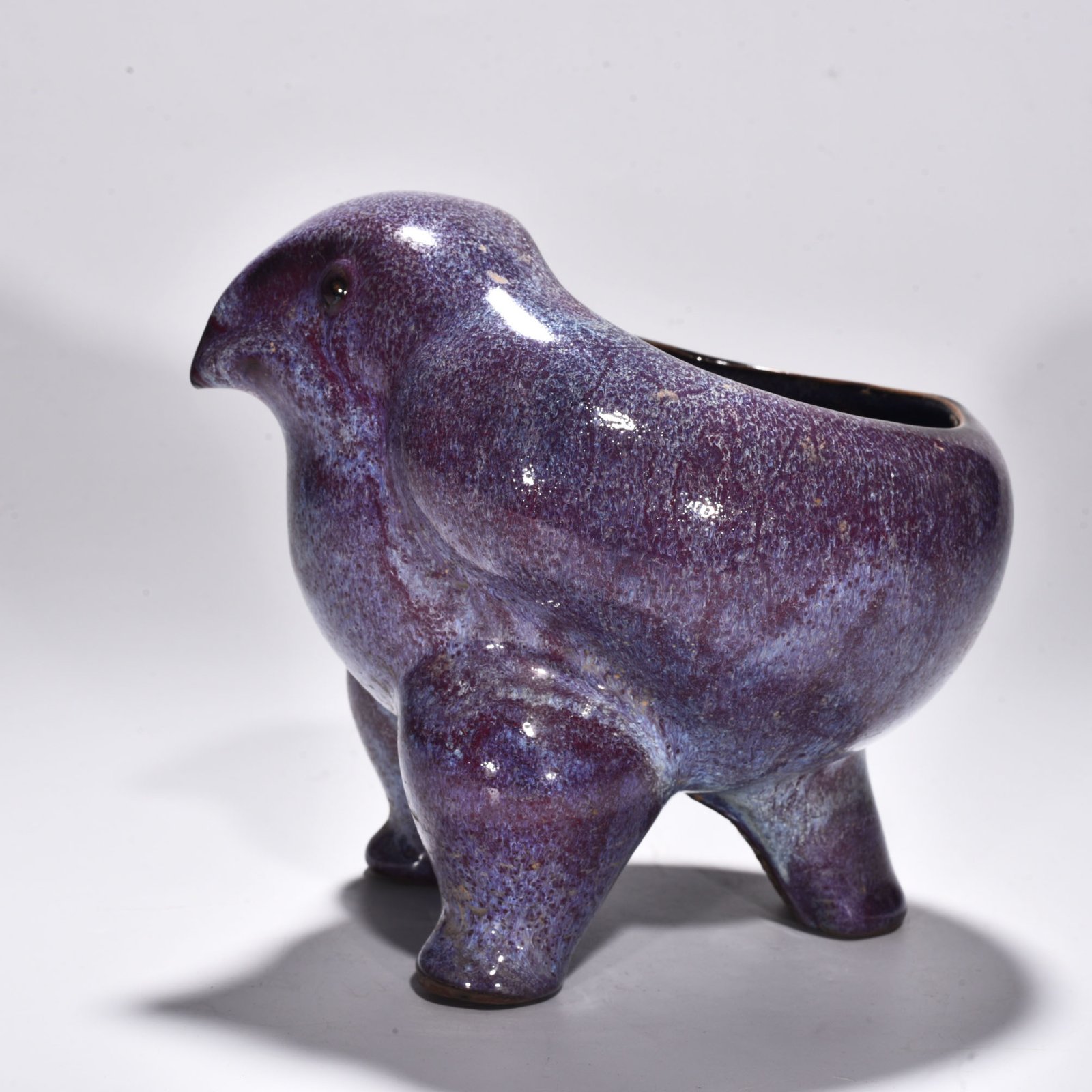 Song Dynasty Jun kiln rose purple glaze bird and animal washer