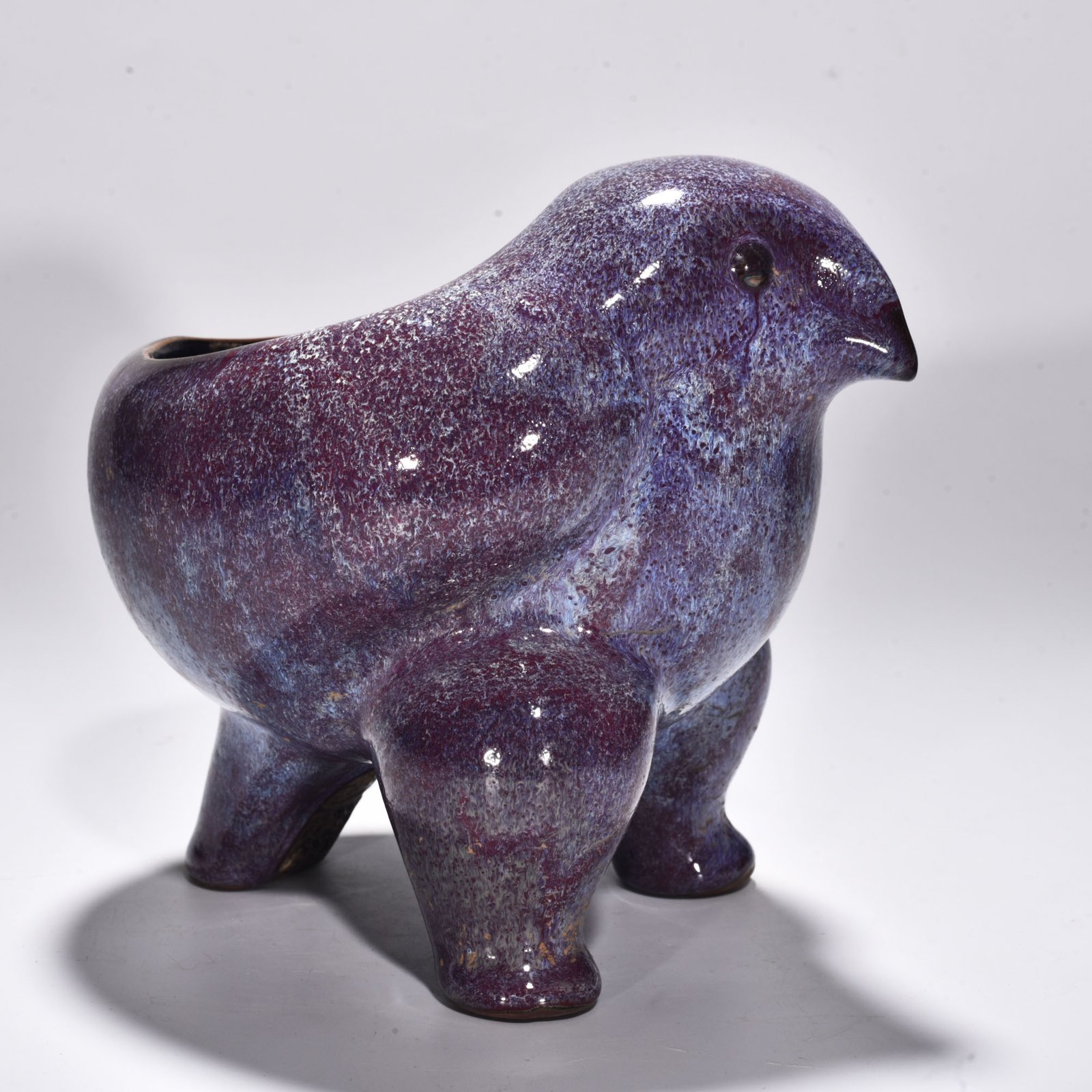 Song Dynasty Jun kiln rose purple glaze bird and animal washer