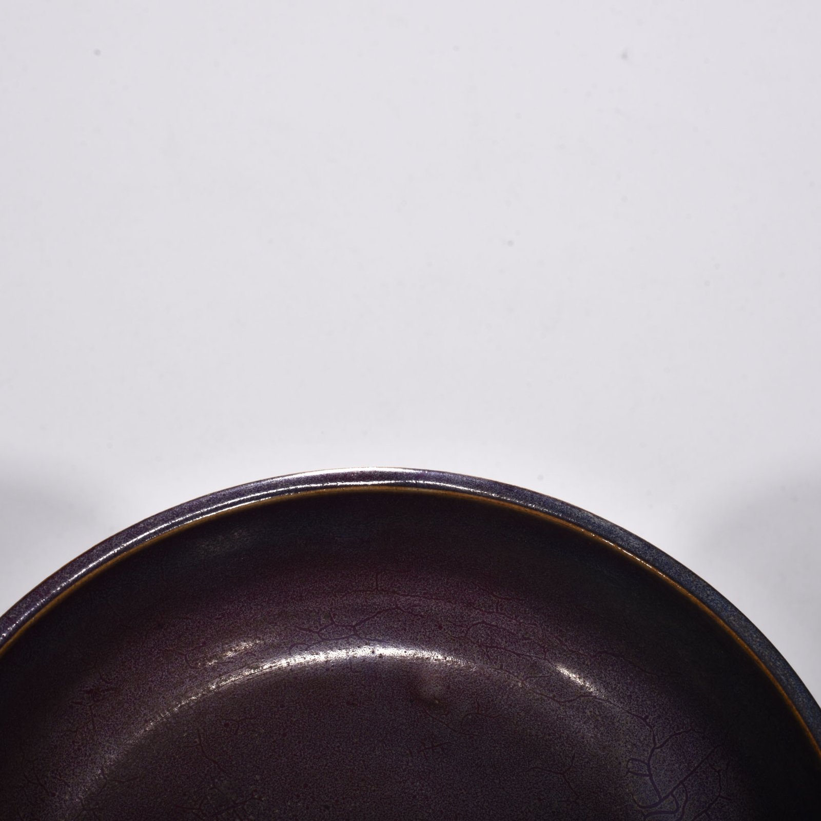 Song Dynasty Jun kiln rose purple glaze drum nail three legged washer