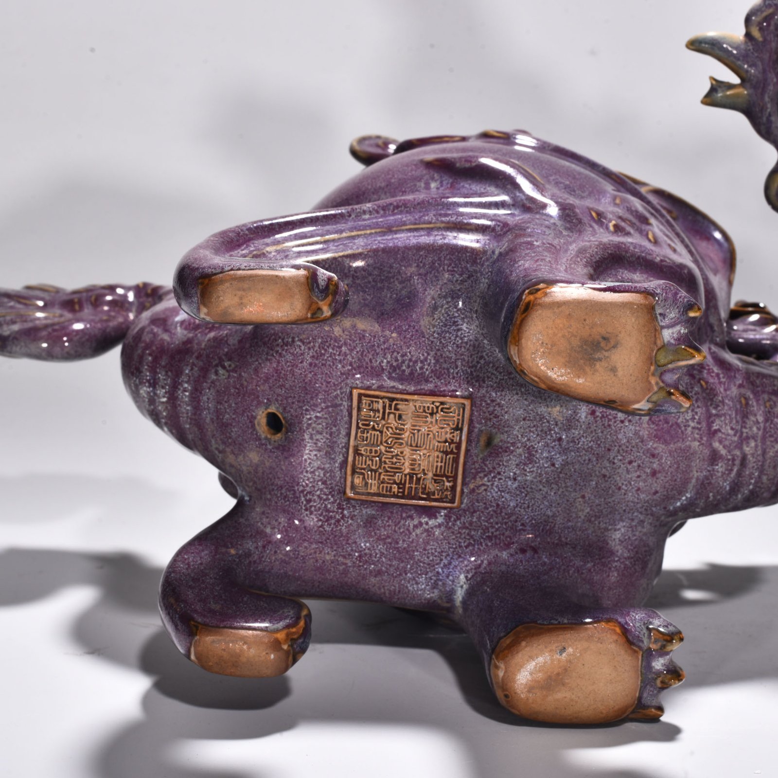 Song Dynasty Jun kiln rose purple glaze hollow fumigator