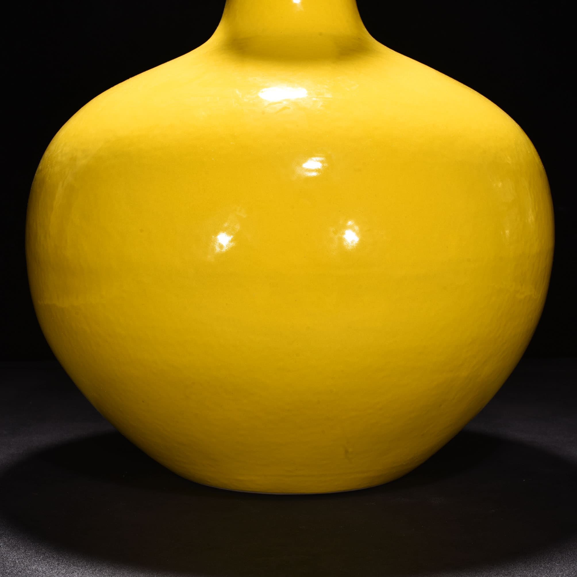 Ming Dynasty Xuande yellow glazed celestial sphere vase