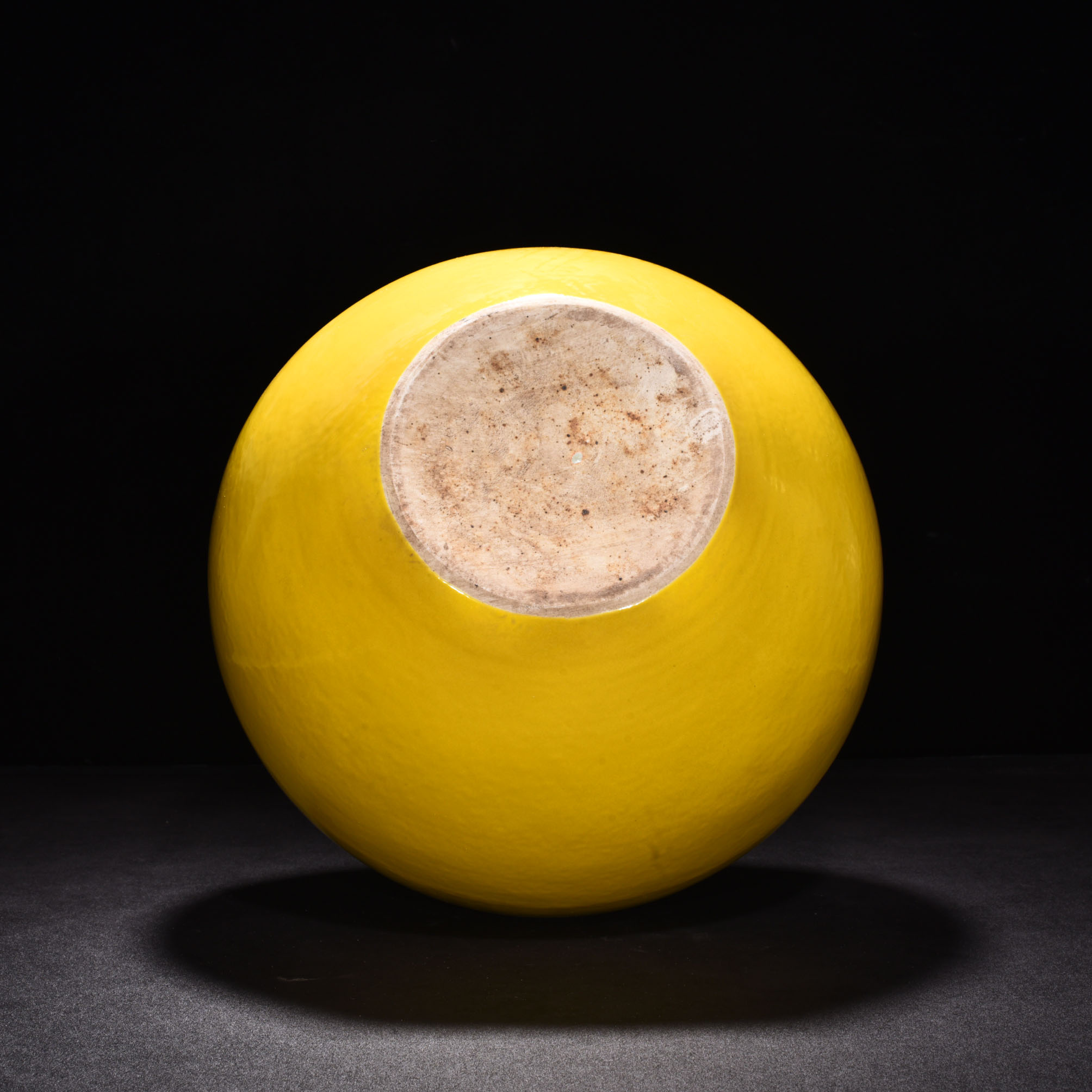 Ming Dynasty Xuande yellow glazed celestial sphere vase