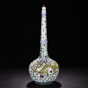 Ming Dynasty Chenghua Doucai vase with flower and dragon pattern