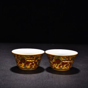 Ming Dynasty Chenghua Golden Lion Ruyi Cup