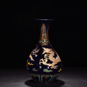 Ming Dynasty Yongle fahua multicolored jade pot spring vase