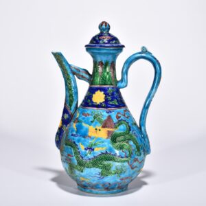 Ming Dynasty Yongle enamel with colorful clouds and dragon pattern pot