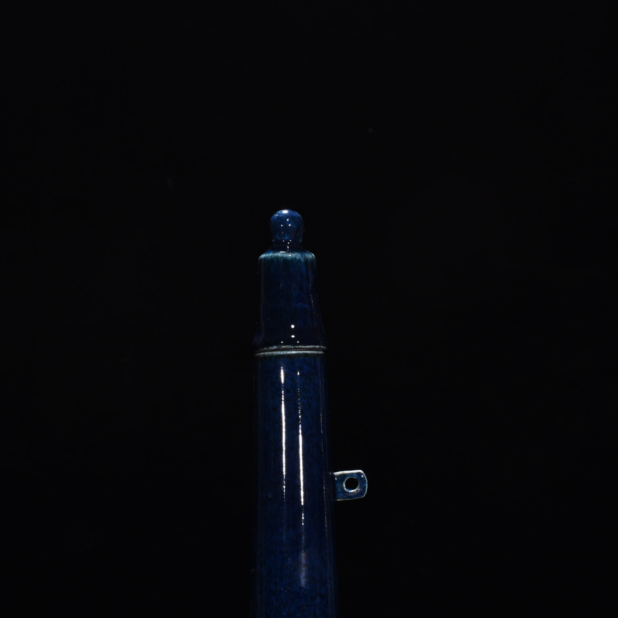 Ming Dynasty Yongle Zheng He blue glaze key vase