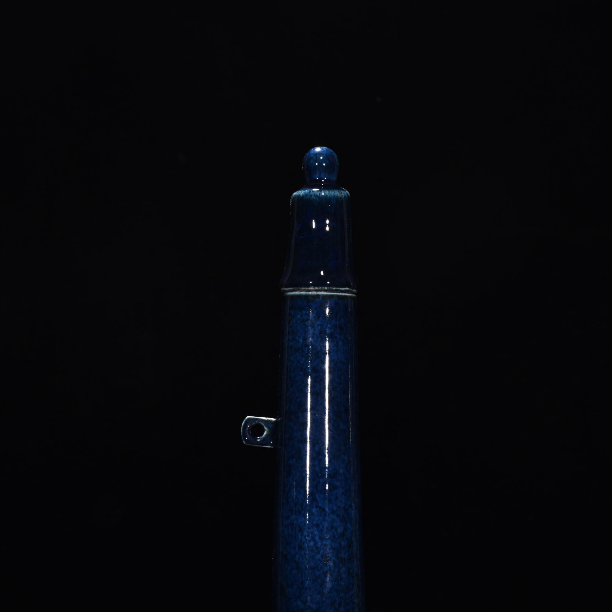 Ming Dynasty Yongle Zheng He blue glaze key vase