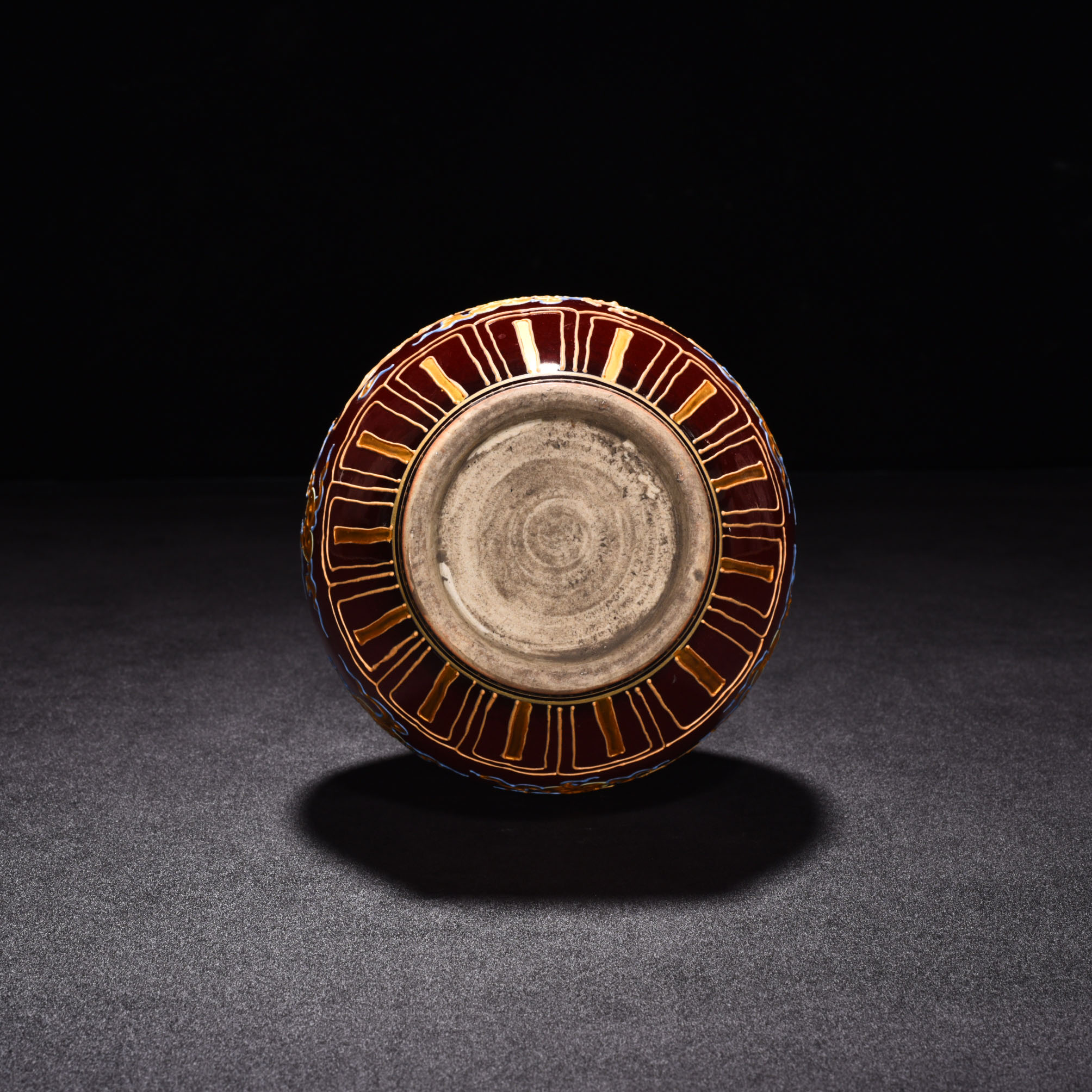 Ming Dynasty Yongle Ji red enamel gourd vase