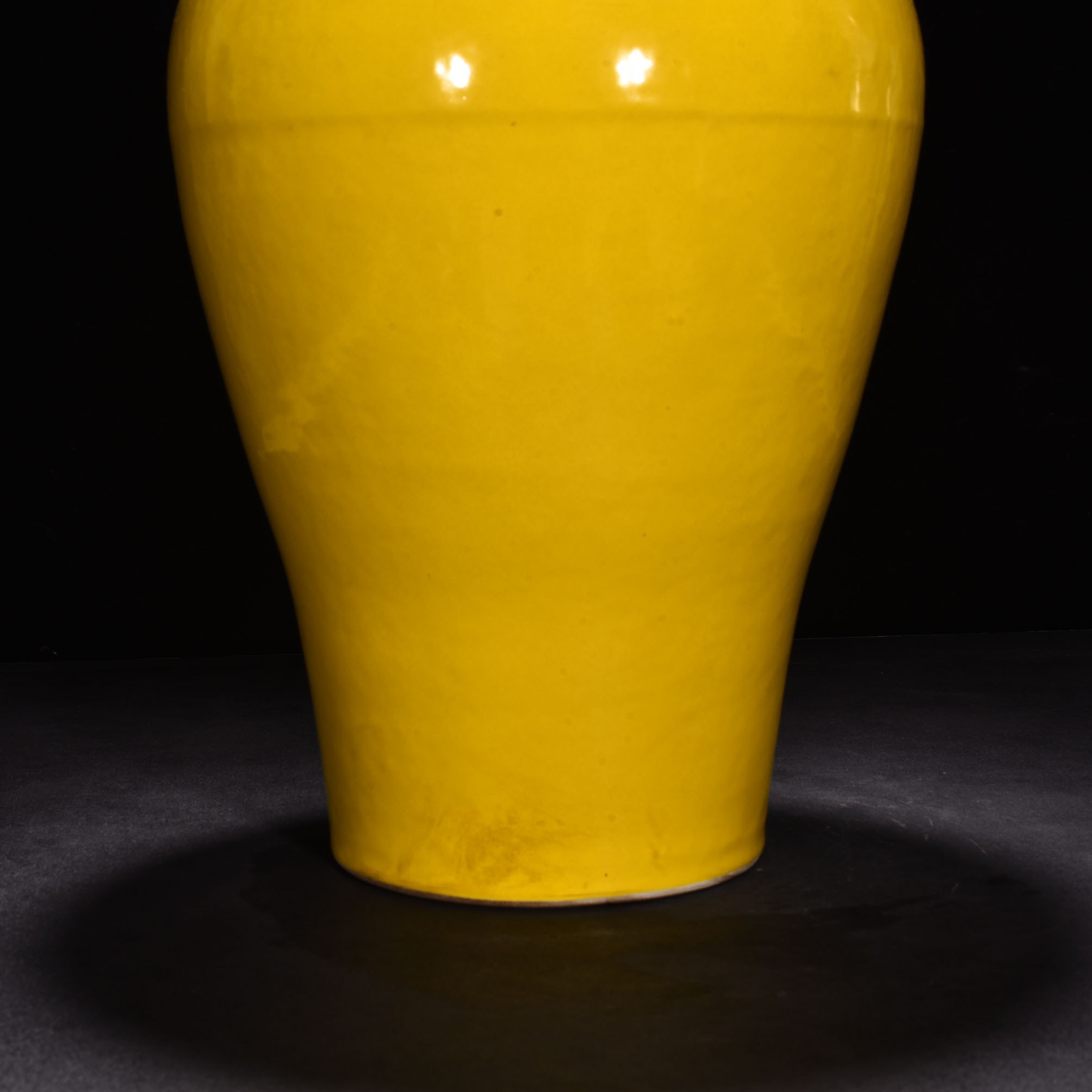 Ming Dynasty Yongle yellow glazed plum vase