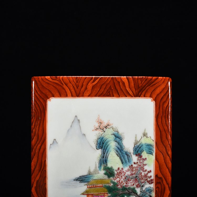 Qing Dynasty Qianlong wood grain landscape