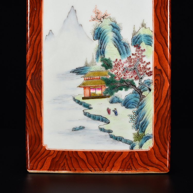 Qing Dynasty Qianlong wood grain landscape