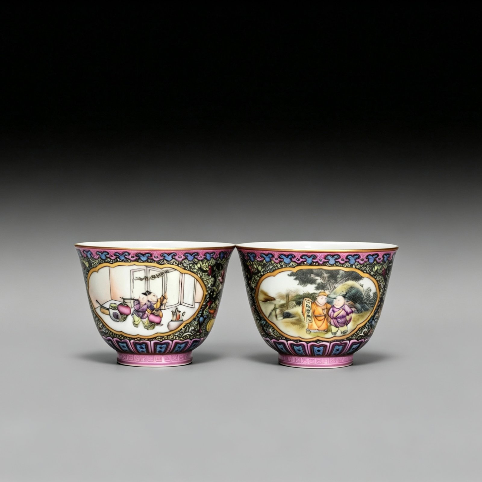 Qing Dynasty Qianlong enamel Gu Yuexuan cup