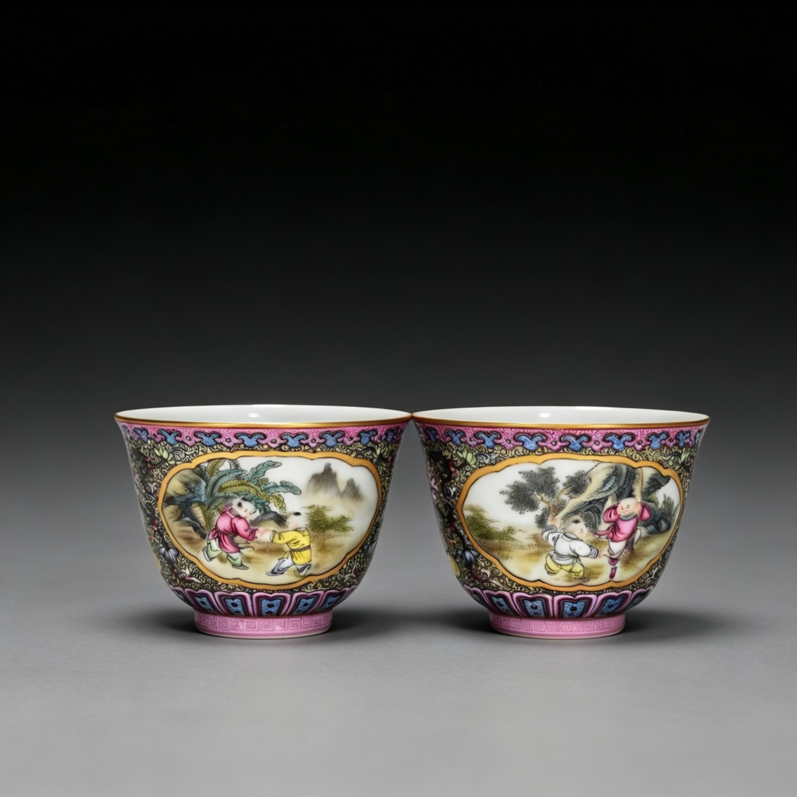 Qing Dynasty Qianlong enamel Gu Yuexuan cup