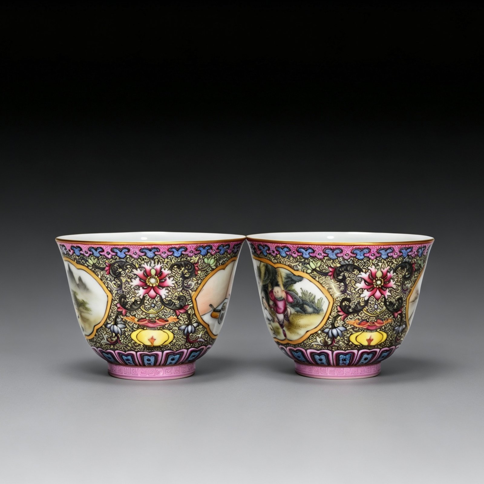 Qing Dynasty Qianlong enamel Gu Yuexuan cup