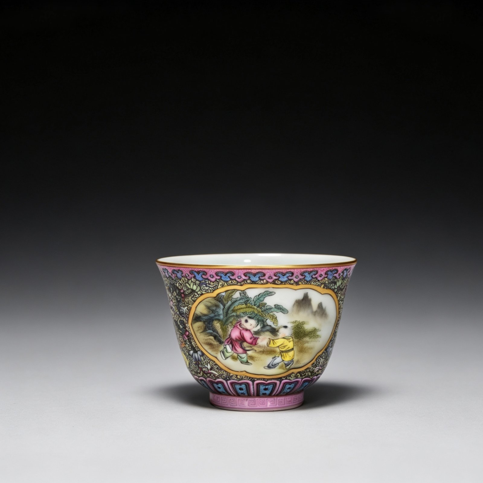 Qing Dynasty Qianlong enamel Gu Yuexuan cup