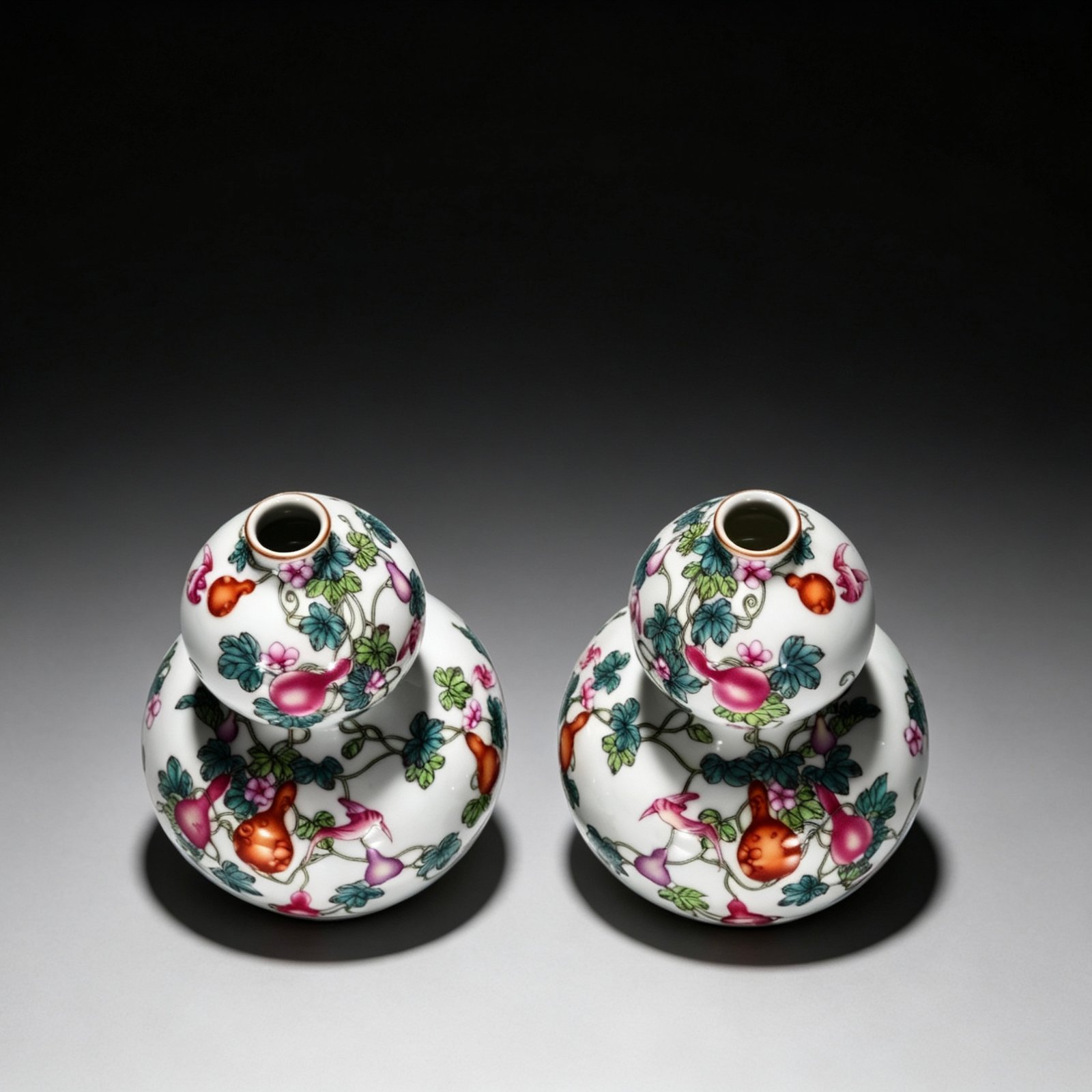 Qing Dynasty Qianlong Enamel gourd vase