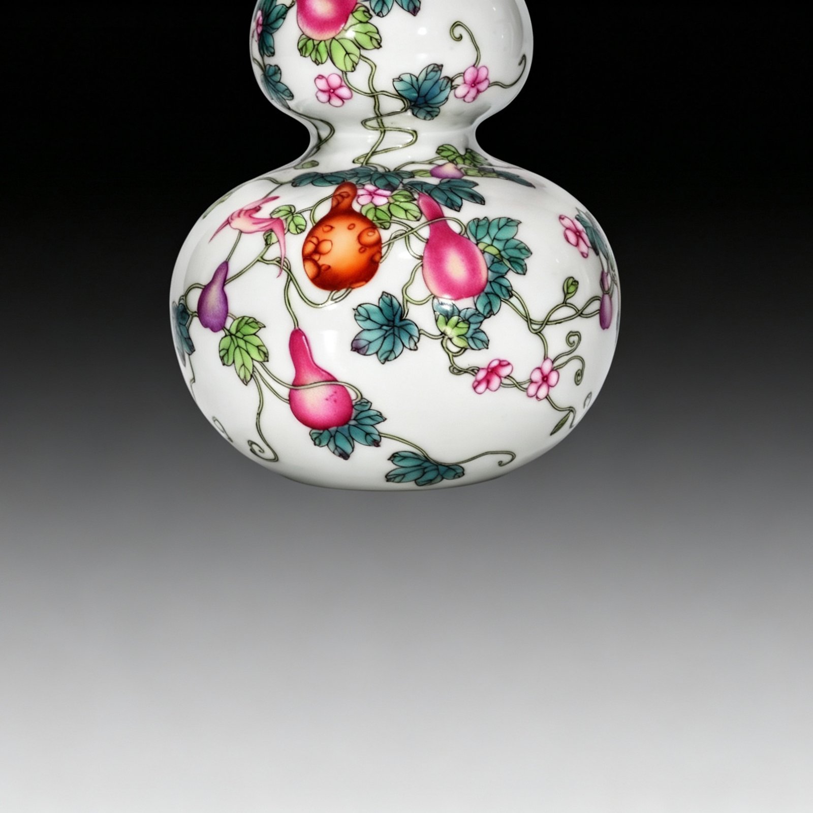 Qing Dynasty Qianlong Enamel gourd vase