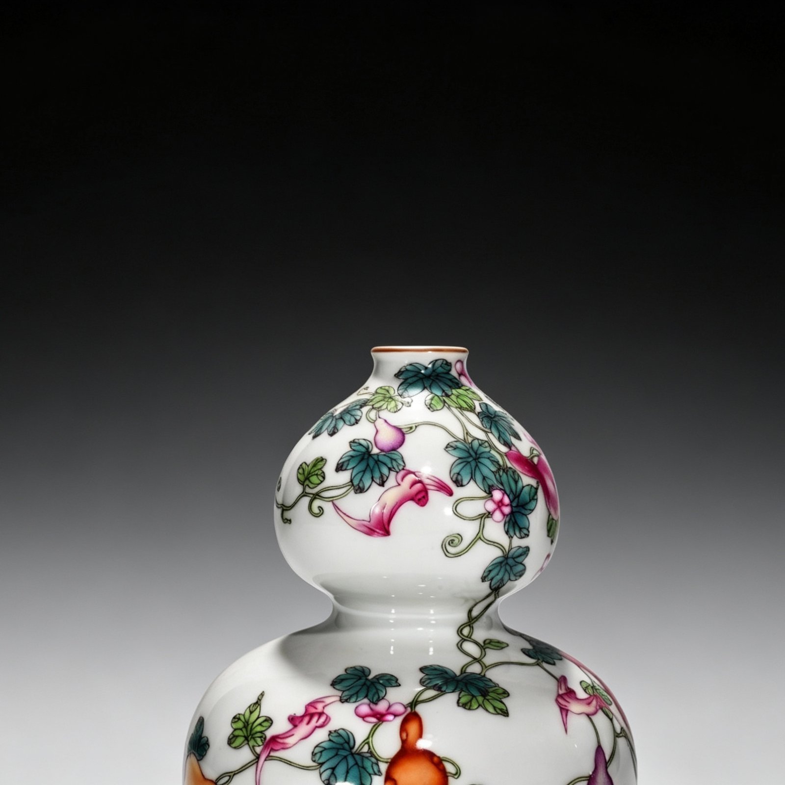 Qing Dynasty Qianlong Enamel gourd vase
