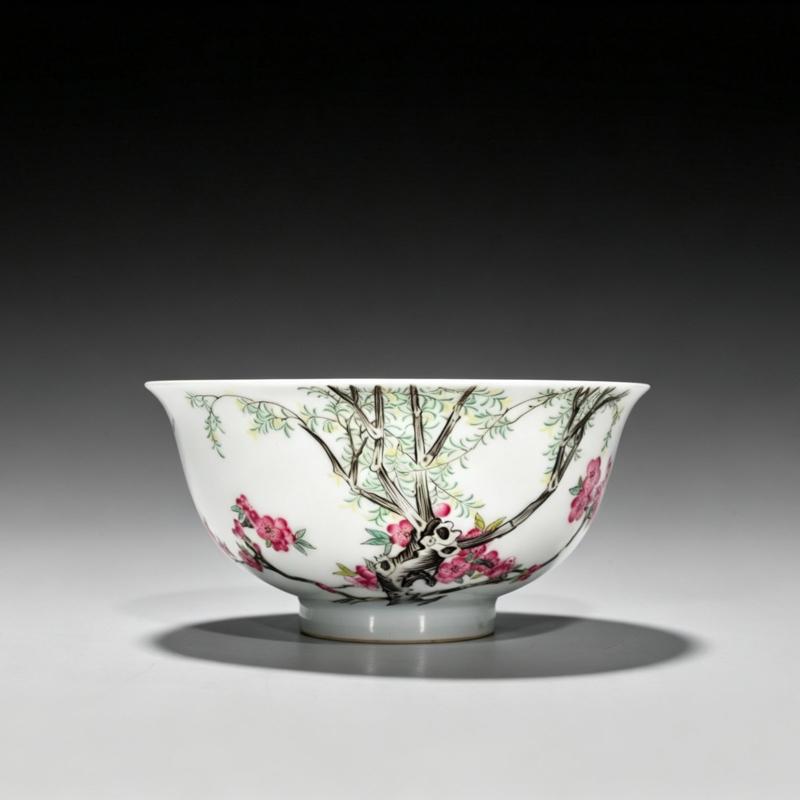 Qing Dynasty Qianlong enamel spring swallow bowl