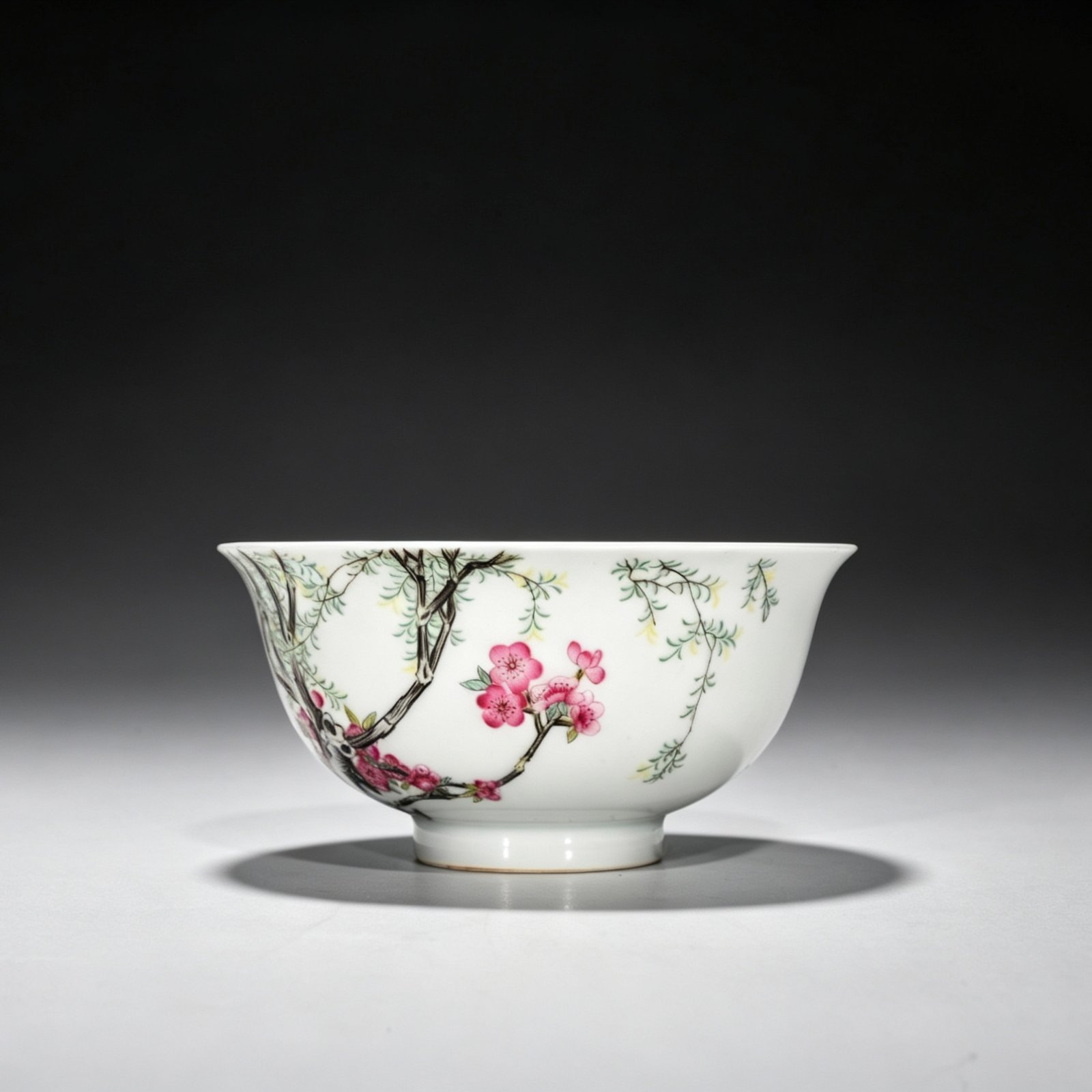 Qing Dynasty Qianlong enamel spring swallow bowl