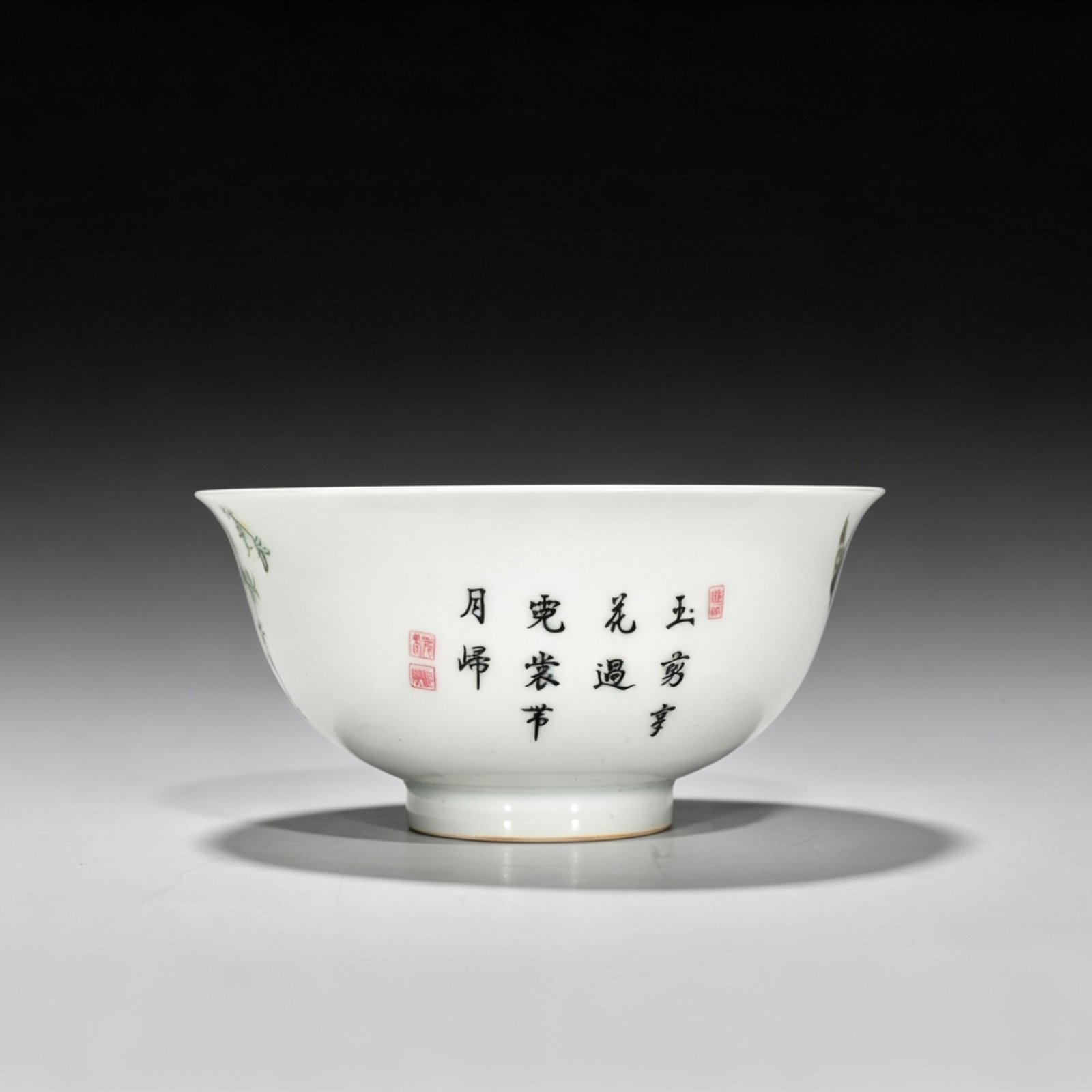 Qing Dynasty Qianlong enamel spring swallow bowl