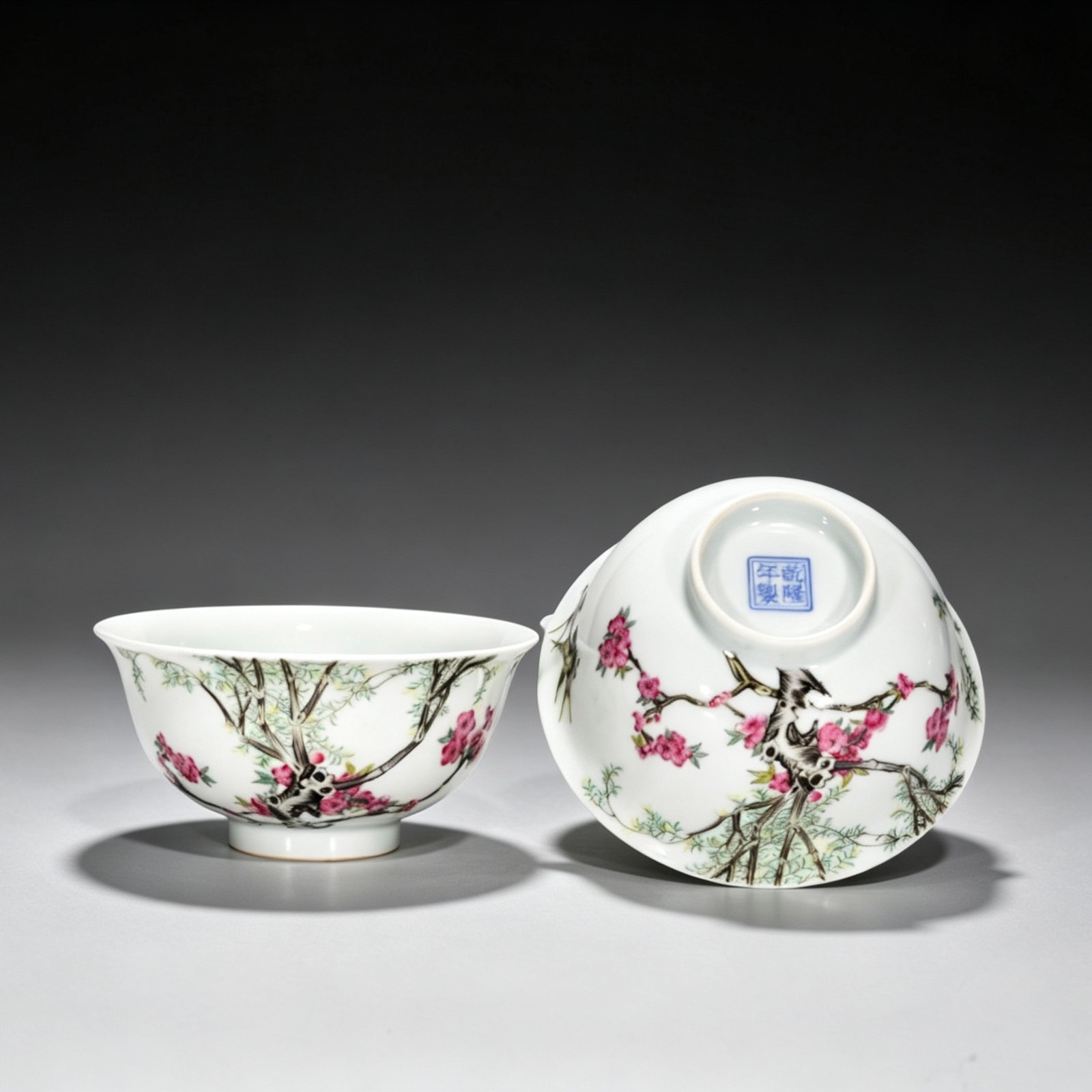 Qing Dynasty Qianlong enamel spring swallow bowl