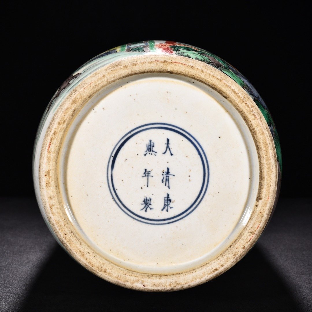 Qing Dynasty Kangxi five color vase