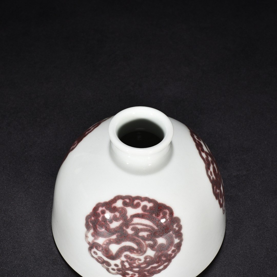 Qing Dynasty Kangxi underglaze red dragon Taibai Zun