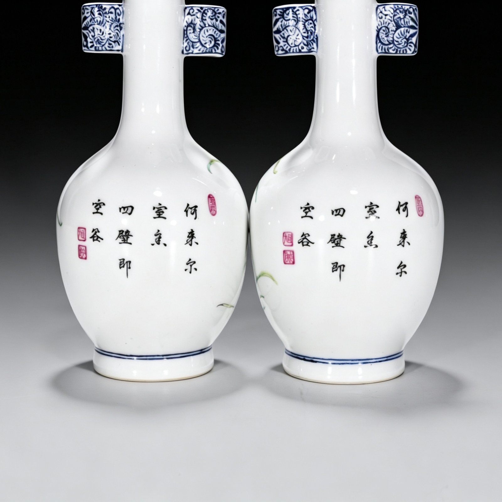 Qing Dynasty Yongzheng enamel flower pattern vase