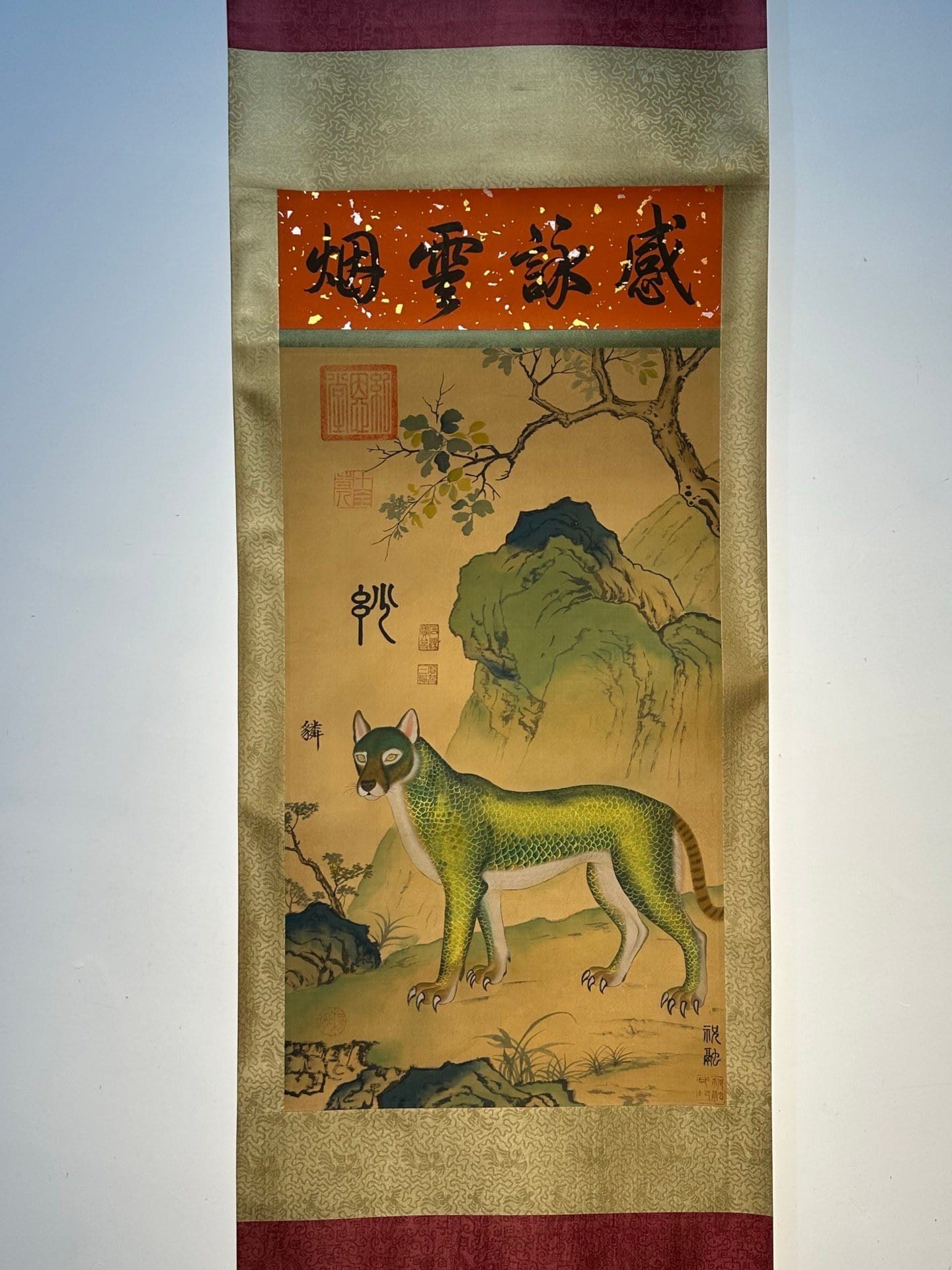 Chinese scroll painting Zhu Rong