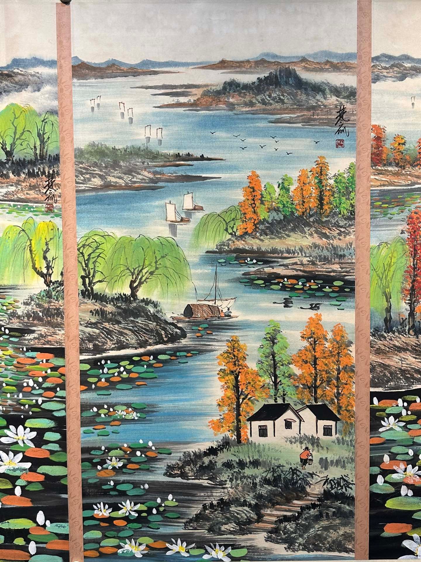 Chinese scroll painting Lin Fengmian