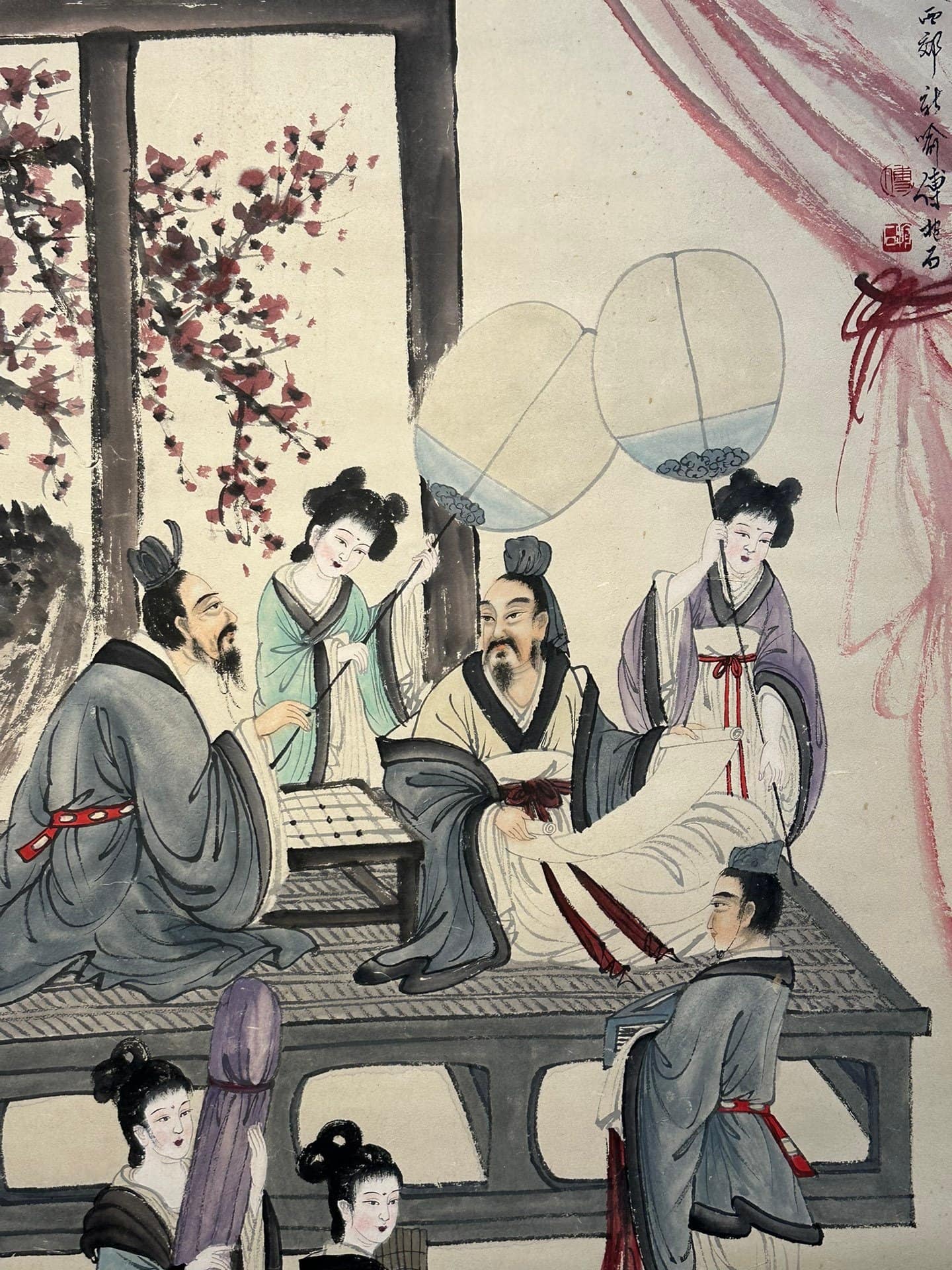 Chinese scroll painting Fu Baoshi