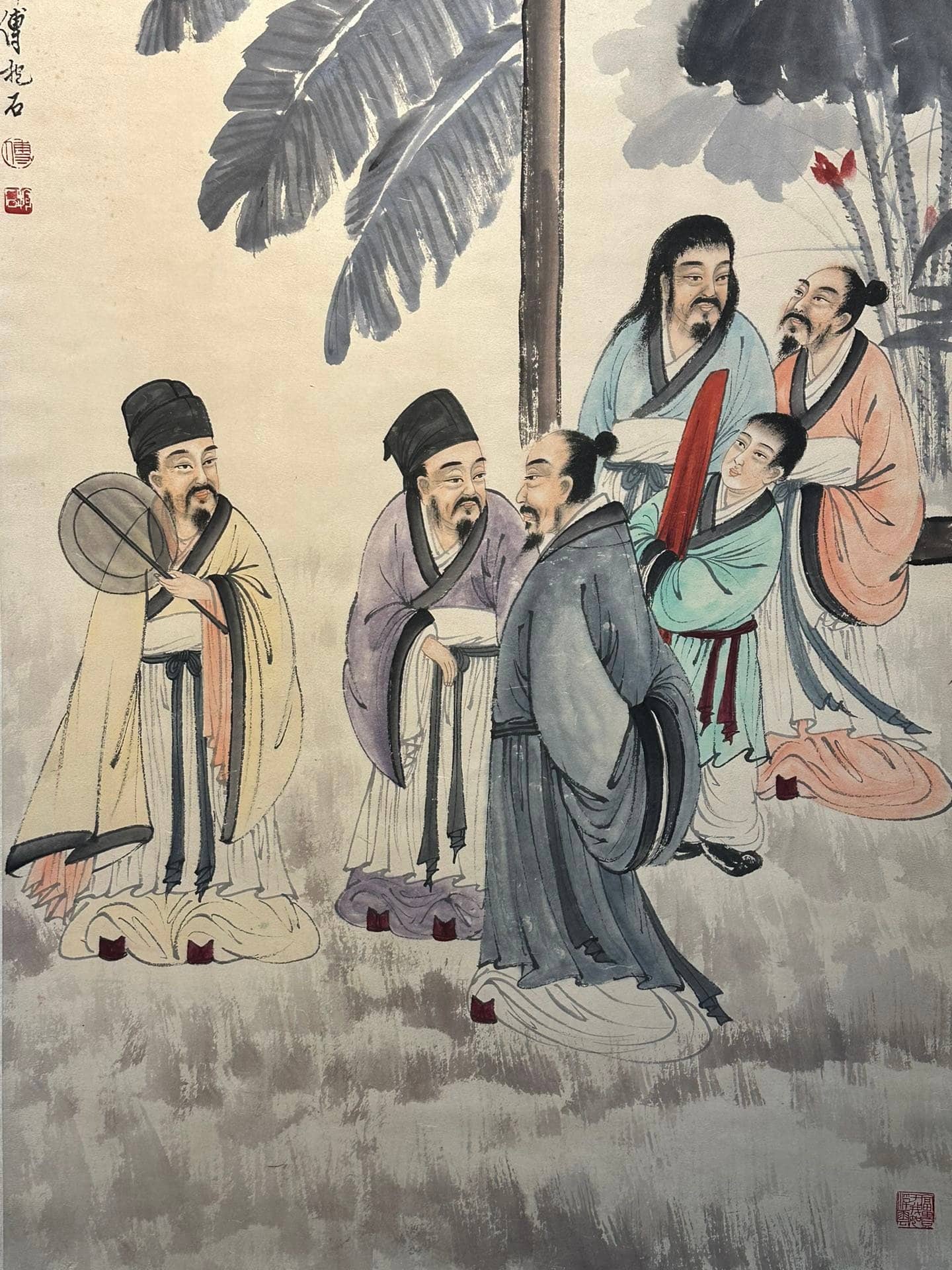 Chinese scroll painting Fu Baoshi