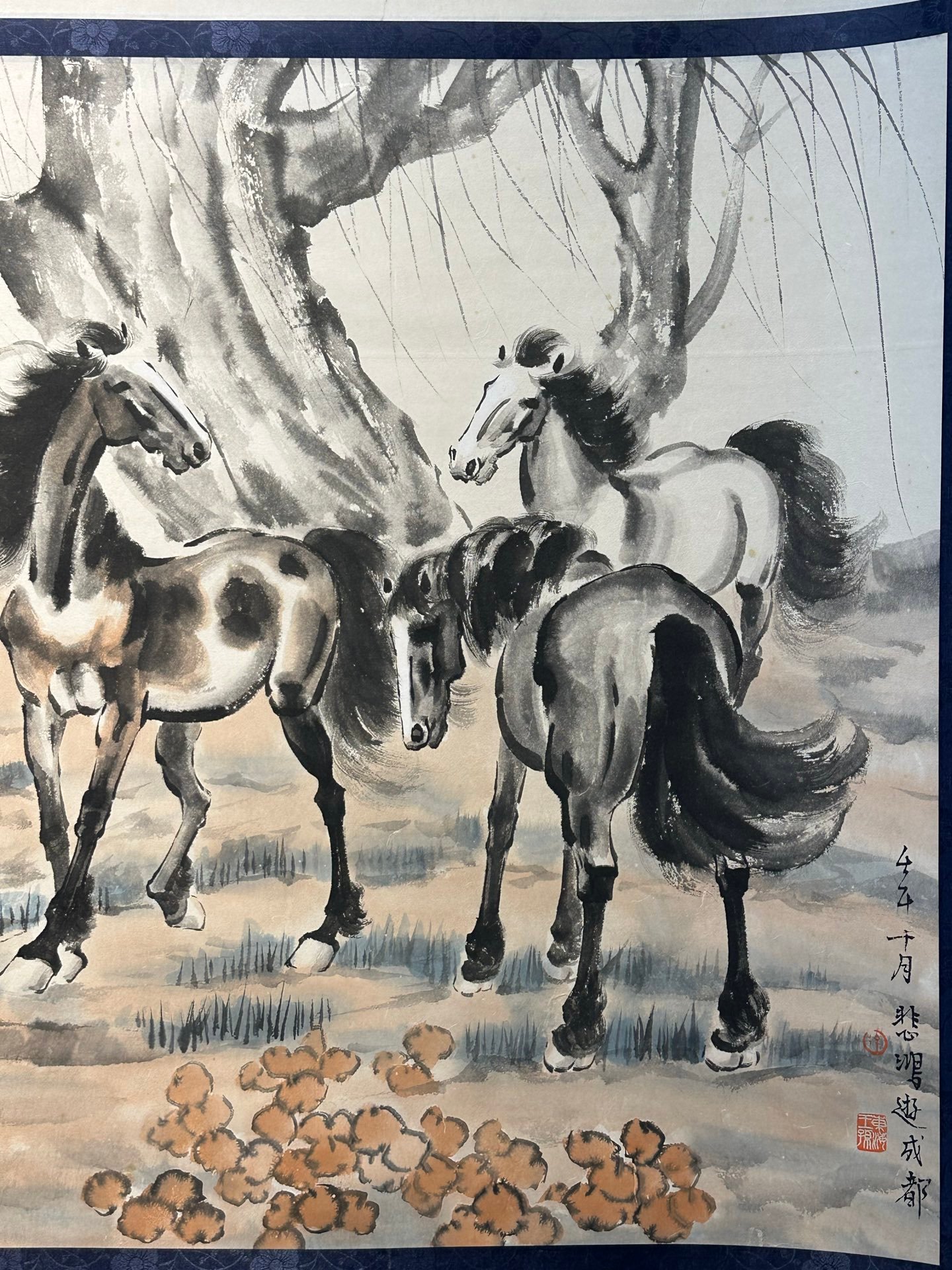 Chinese scroll painting Xu Beihong